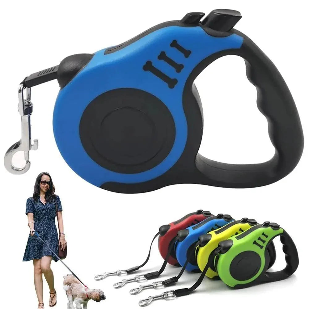 Durable Automatic Retractable No Tangle Comfortable Grip Walking Running Easy Control