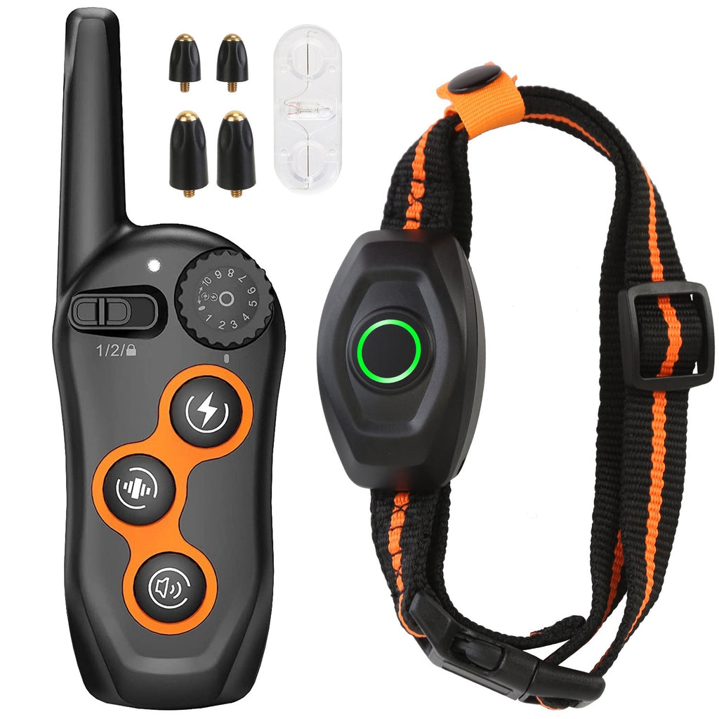 3280 FT Dog Training Collar IP67 Waterproof Pet Beep Vibration Electric rechargeable 3 modes