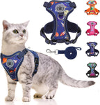 Escape Proof Cat Harness and Leash Reflective Adjustable Soft Vest