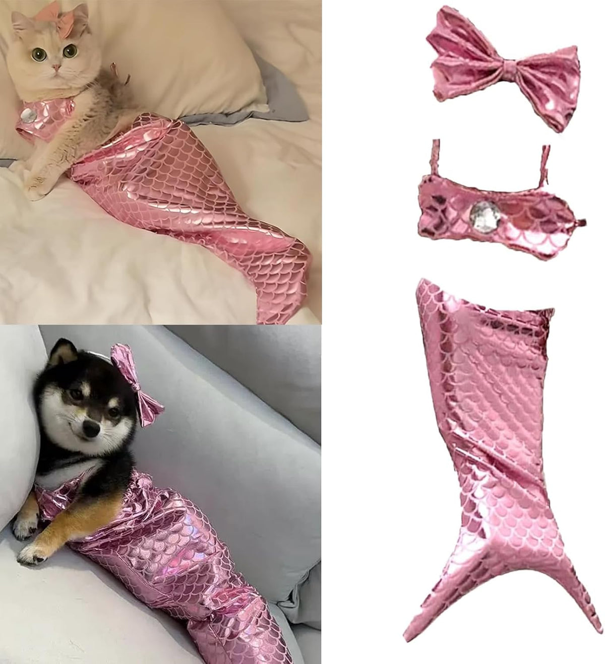 Cat Mermaid Costume Creative Cat And Dog  Mermaid Fishtail Dress  Photo Props