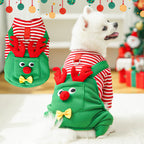 Christmas Pet Dogs Cats Coats Dress Up Costume Elk Pocket Sweatshirt Teddy