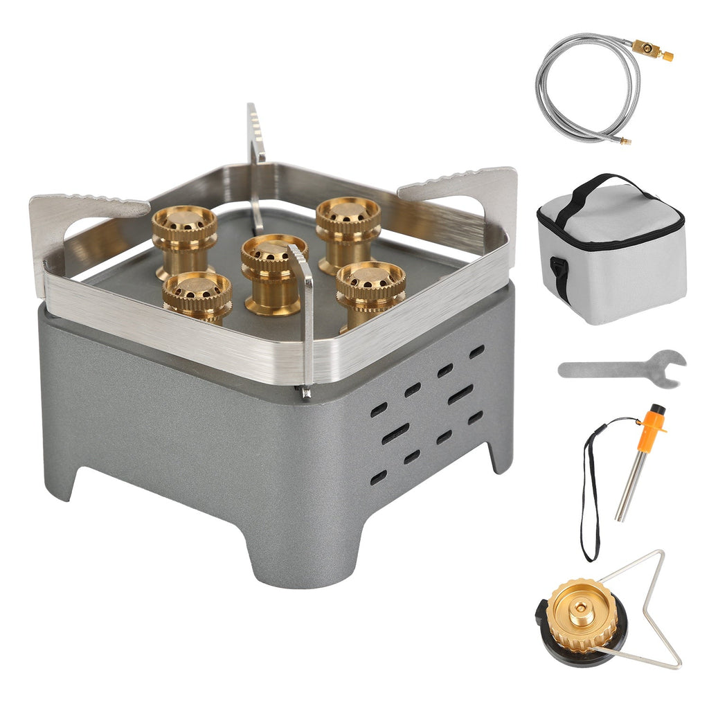 12000W Portable Camping Stove Windproof Backpacking Burner with Carrying Case Igniter.