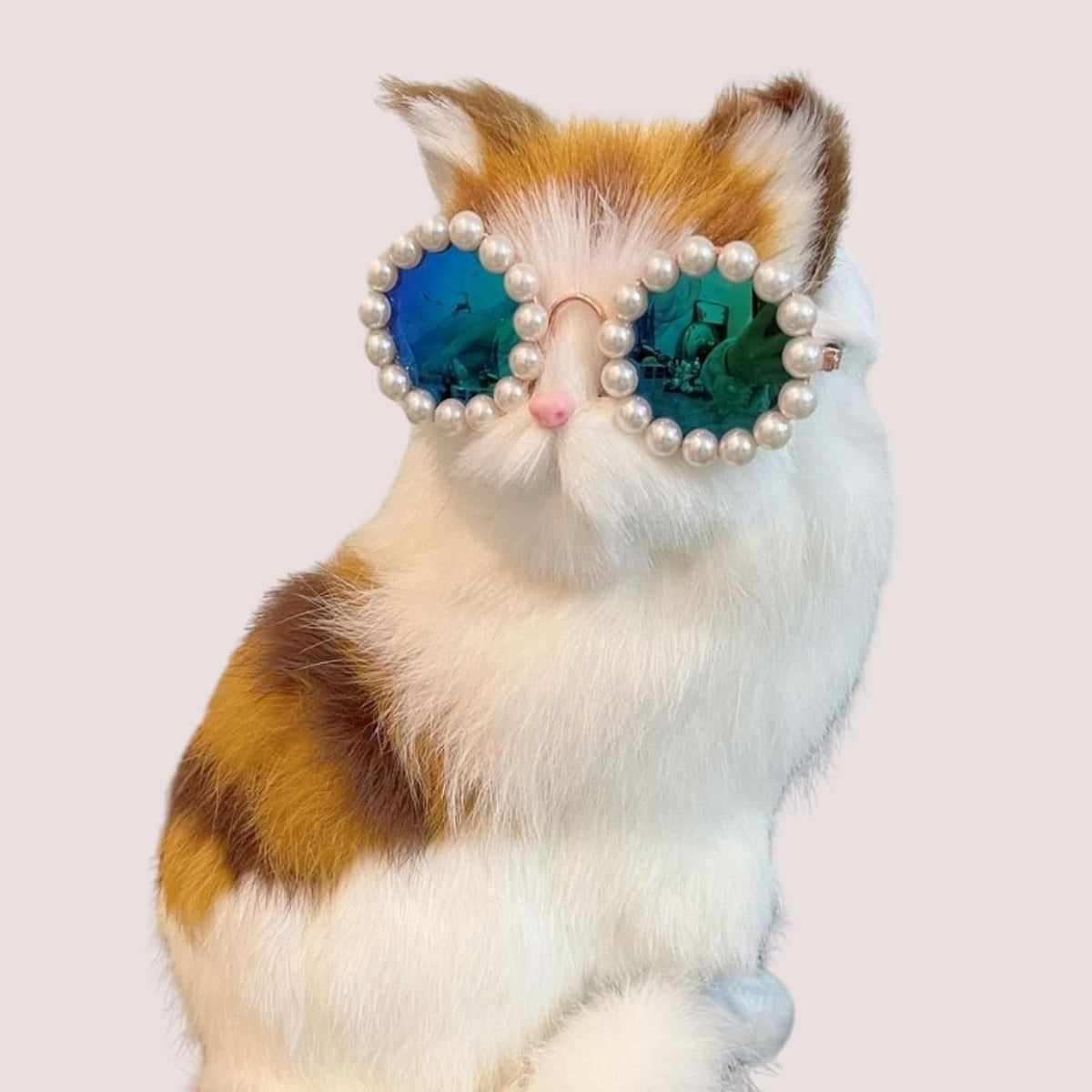 Cat And Dog Pearl Sunglasses - Pet Extravagant Funny Costumes For Party