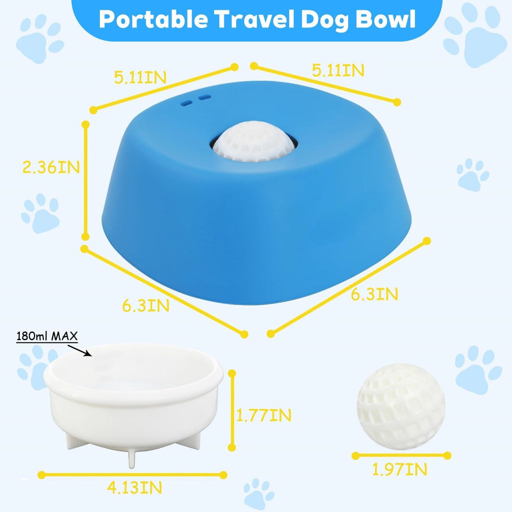 Pet Slow Feeder Non-Slip Spherical Dog Licking Bow For Liquid Treats Bone Broth Yogurt