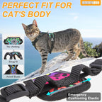Escape Proof Cat Harness and Leash Reflective Adjustable Soft Vest