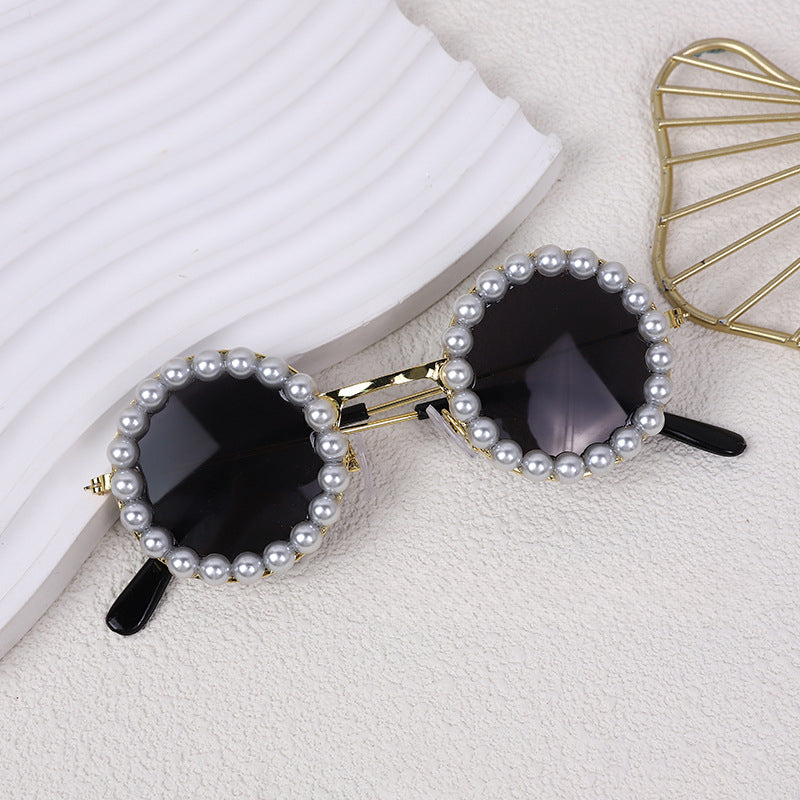 Cat And Dog Pearl Sunglasses - Pet Extravagant Funny Costumes For Party