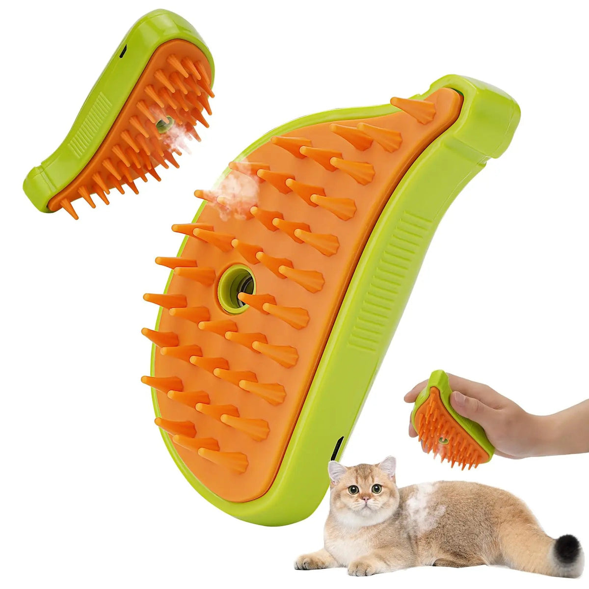 3 In 1 Pet Steam Brush Cat Dog Cleaning Steamy Spray Massage Beauty Comb Hair Removal
