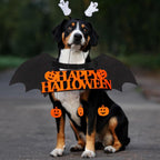 Dog Halloween Costumes Bat Costume Cool Luminous Skeleton Bone Bat Wings Pets