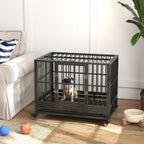 PawHut 36" Heavy Duty Dog Crate Metal Cage Kennel