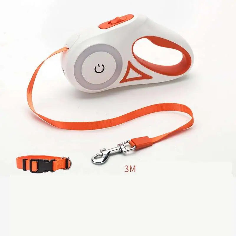 LED Dog Leash Retractable for Small Medium Dogs