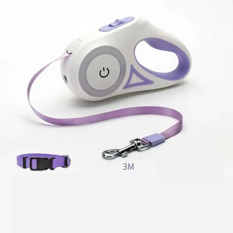 LED Dog Leash Retractable for Small Medium Dogs