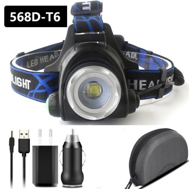 Rechargeable Adjustable 10000LM Led Headlamp Micro USB Charger Portable For Night Work