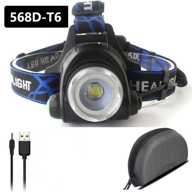 Rechargeable Adjustable 10000LM Led Headlamp Micro USB Charger Portable For Night Work