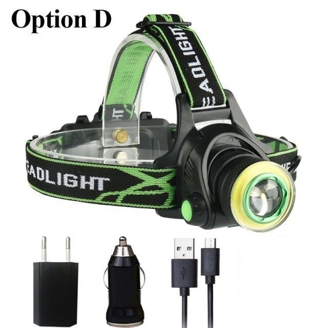 Rechargeable Adjustable 10000LM Led Headlamp Micro USB Charger Portable For Night Work