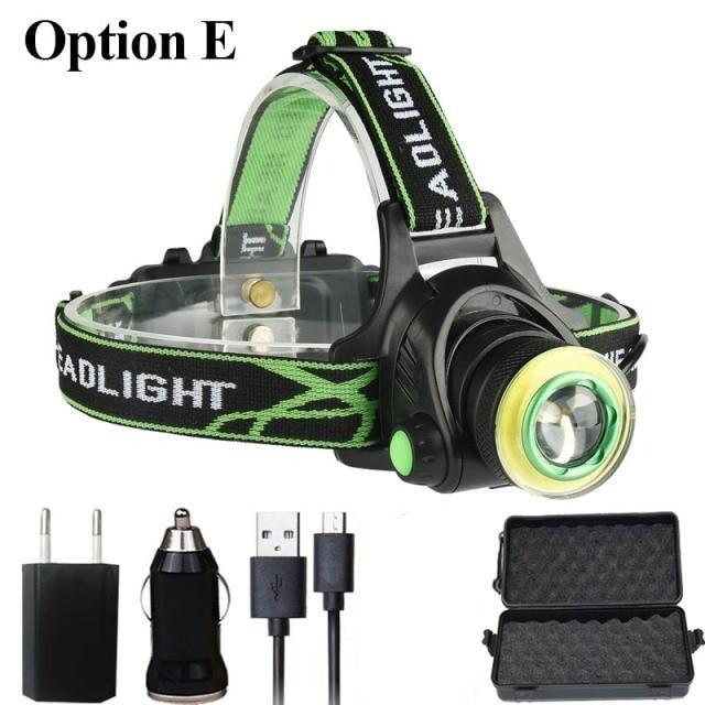 Rechargeable Adjustable 10000LM Led Headlamp Micro USB Charger Portable For Night Work