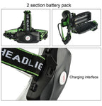 Rechargeable Adjustable 10000LM Led Headlamp Micro USB Charger Portable For Night Work