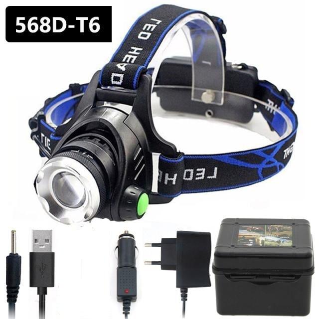 Rechargeable Adjustable 10000LM Led Headlamp Micro USB Charger Portable For Night Work