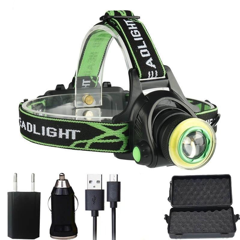 Rechargeable Adjustable 10000LM Led Headlamp Micro USB Charger Portable For Night Work