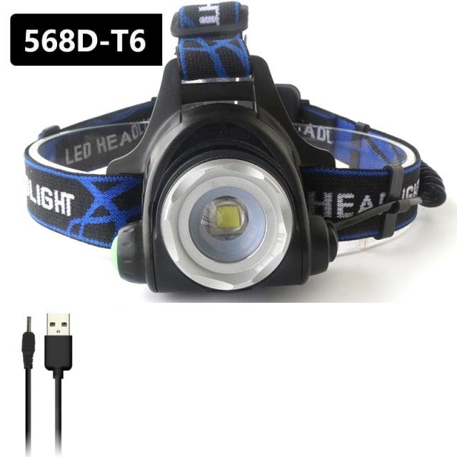 Rechargeable Adjustable 10000LM Led Headlamp Micro USB Charger Portable For Night Work
