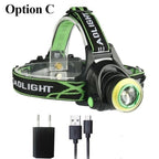 Rechargeable Adjustable 10000LM Led Headlamp Micro USB Charger Portable For Night Work