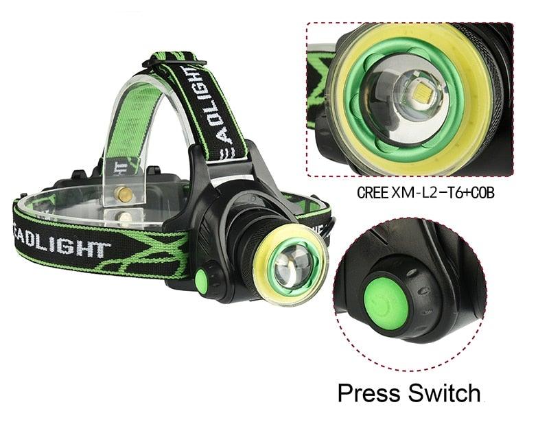 Rechargeable Adjustable 10000LM Led Headlamp Micro USB Charger Portable For Night Work