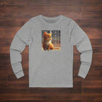 Sittin' Kitten Long Sleeve Tee for Cat Lovers
