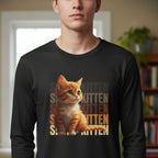 Sittin' Kitten Long Sleeve Tee for Cat Lovers