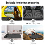 SUV Air Mattress Upgraded Flocking Extra Thick Surface w/ Electric Pump,3M Charging Cable