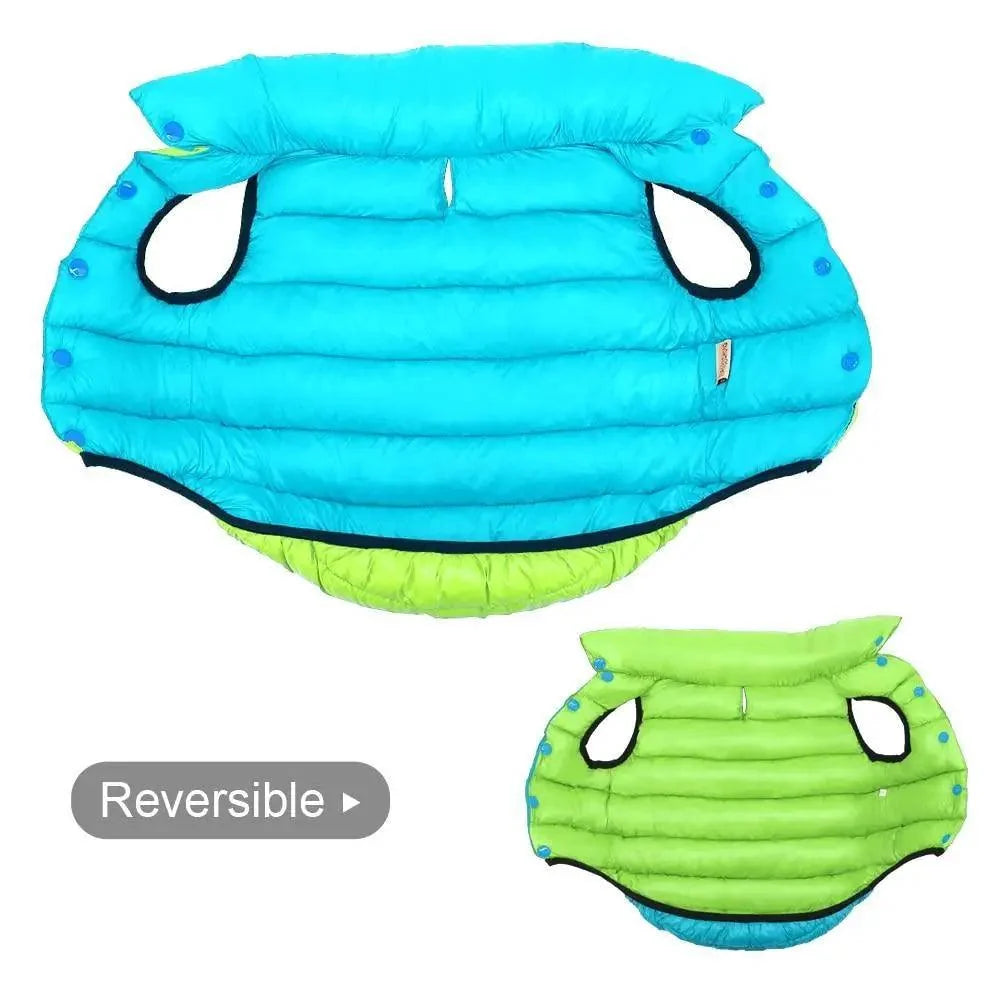 Warm Winter Dog Clothes Reversible Coat 3 Layer Thick Waterproof for Small Large Dogs